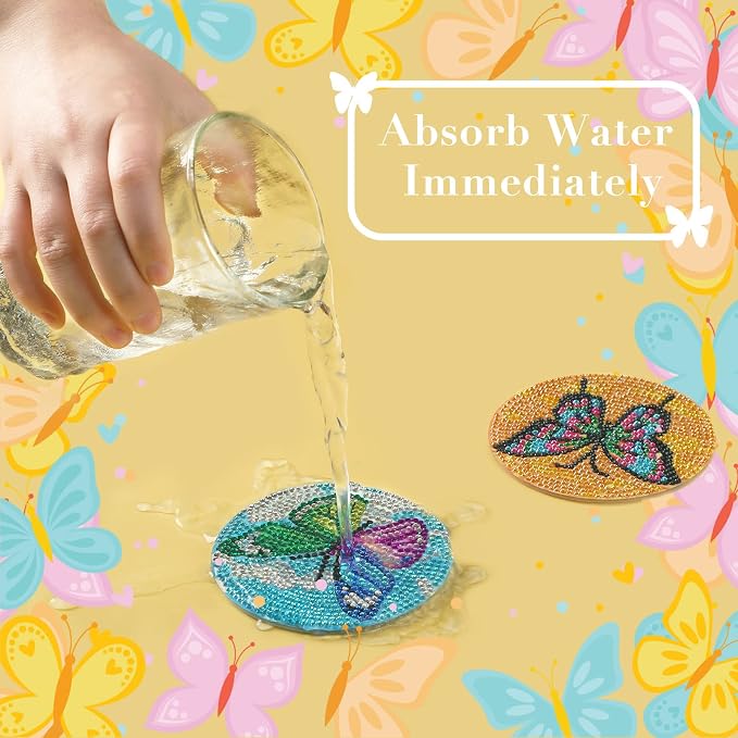 UPINS 8Pcs Diamond Art Painting Coasters - Image 5