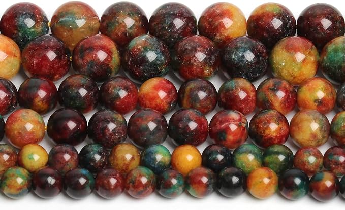 60pcs Smooth Natural Agate Beads，6mm Dragon Vein Gemstone Round Loose Stone - Image 7