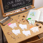 Geyee 100 Pcs Sheep Cutouts for Bulletin Board Classroom Wall Decor, Lamb Paper - Image 5