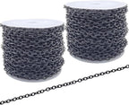 60 Feet Metal Iron Necklace Chains 3mm Bulk Curb Link Chain by KEIAOUE