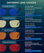 ANYLUV Blue Light Blocking Glasses Men Computer Gaming Glasses Lightweight - Image 4