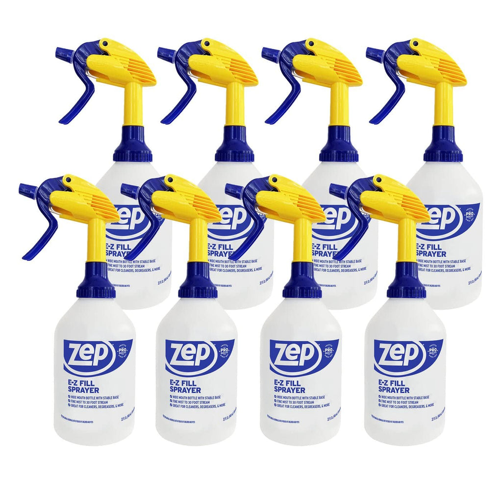 Zep E-Z Fill Professional Sprayer - 32 Ounce (Case of 8) - U43008 - Wide Mouth Spray Bottle for Easy Pouring, High Output, Great for Cleaners, Degreasers and More!