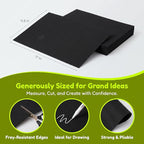 WUWEOT 10 Pack Black Stiff Felt Sheet, 17x11.8 Inches Fabric Hard Felt Squares - Image 2