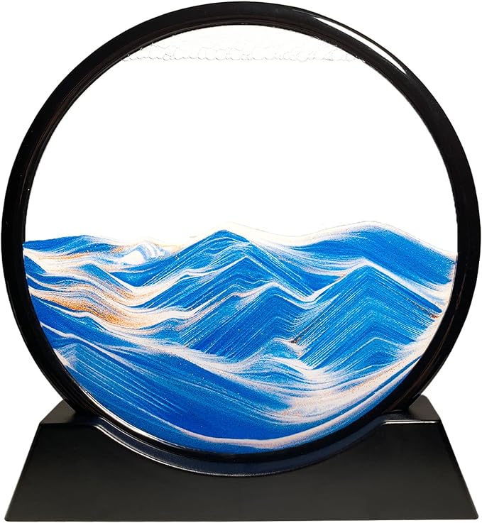 HYUGF Moving Sand Art Picture Ocean Decor, 3D Deep Sea Sandscape Liquid Motion by HYUGF