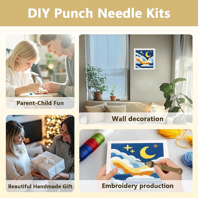 Doodlream Sea of Clouds DIY Punch Needle Embroidery Kit - Image 4