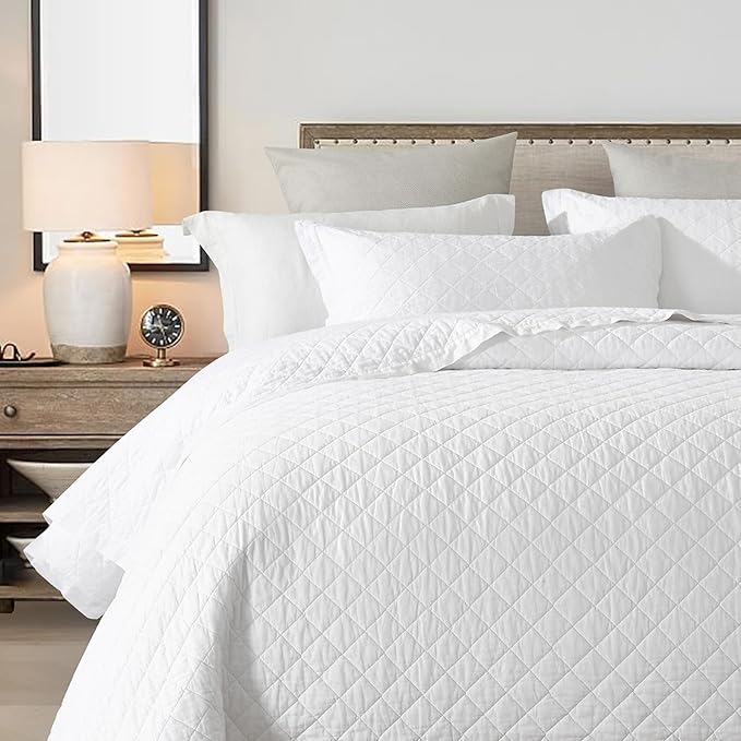 SahSahCasa Quilt Set Queen Size, 100% Cotton Quilt Bedding Set Bedspread - Image 2