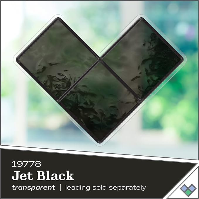 Gallery Glass, Jet Black Stained Glass 2 fl oz Brilliant Smooth Finish Paint - Image 2