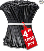 Small Black Zip Ties 4 Inch by ProfessionalinZipTies