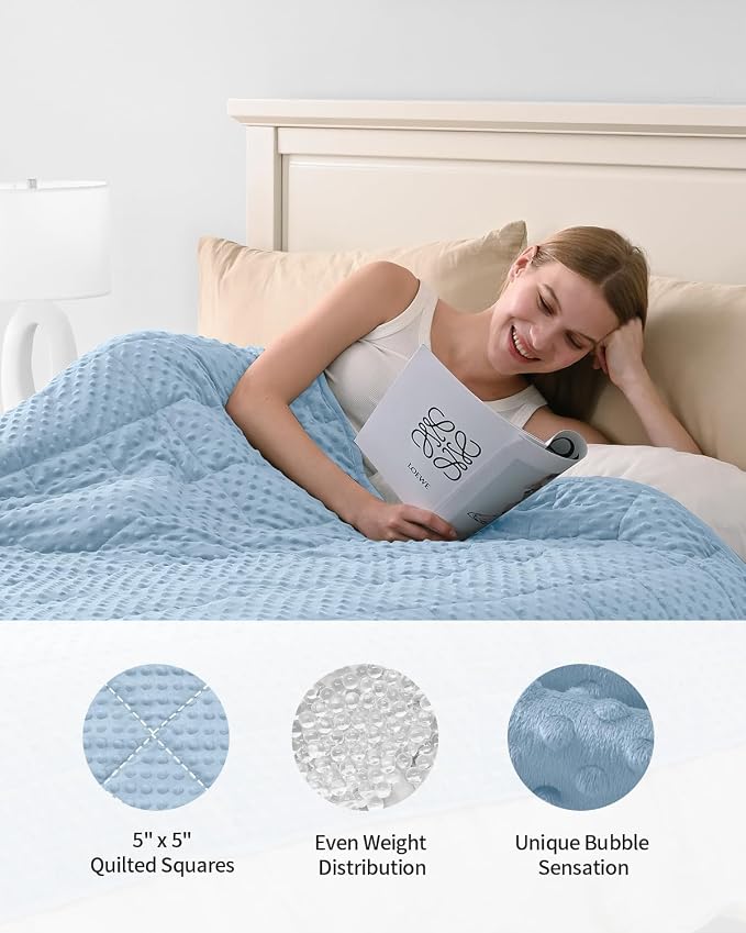 Mr. Sandman Weighted Blanket for Adults Queen Size 20 lbs, Soft Cooling Heavy - Image 5