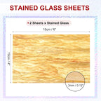PATIKIL 4 x 6 Inch Transparent Stained Glass Sheets, 2 Sheets Mosaic Glass - Image 2
