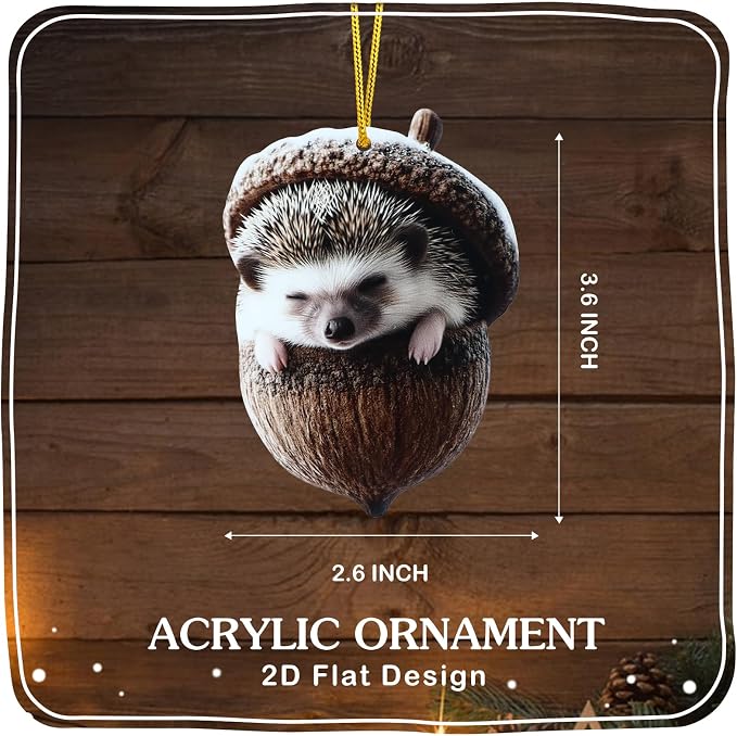 WaaHome Forest Animal Acorn Ornaments – 2D Flat Woodland Forest Animal Acorn - Image 2