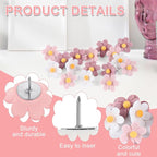 30PCS Cute Push Pins, Bulletin Board Pins, Bulletin Board Decorations, Flower - Image 3