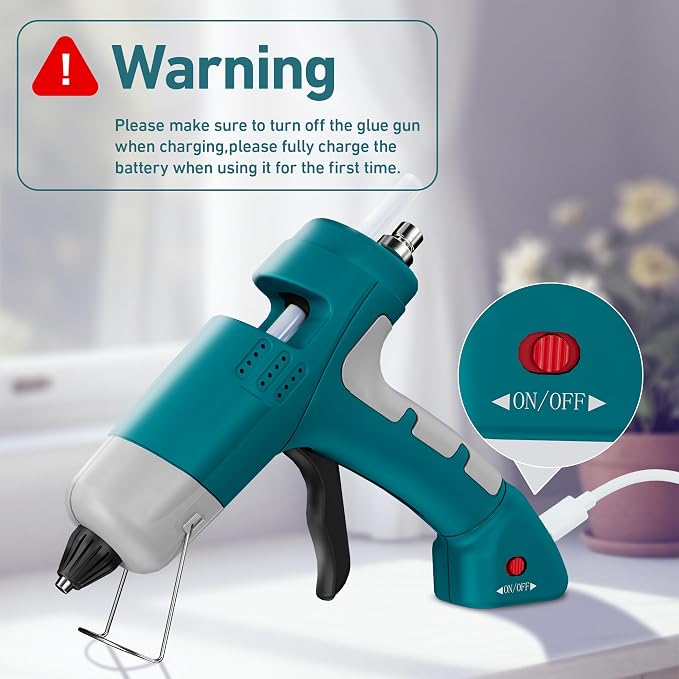 Cordless Hot Glue Gun Kit, 20W Lithium Battery Rechargeable Hot Melt Glue Gun - Image 6