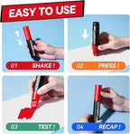 Coogert 3Pcs Red Jumbo Poster Markers, 15MM Thick Permanent Acrylic Graffiti - Image 6