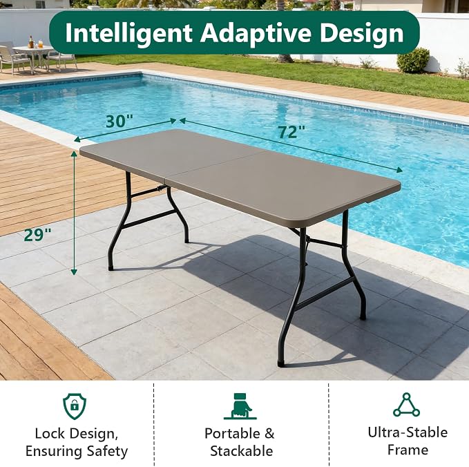 Folding Table 6ft - Image 5