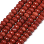 Songxi 5x8mm Natural Red Stone Rondelle Beads, Gemstone - Image 3