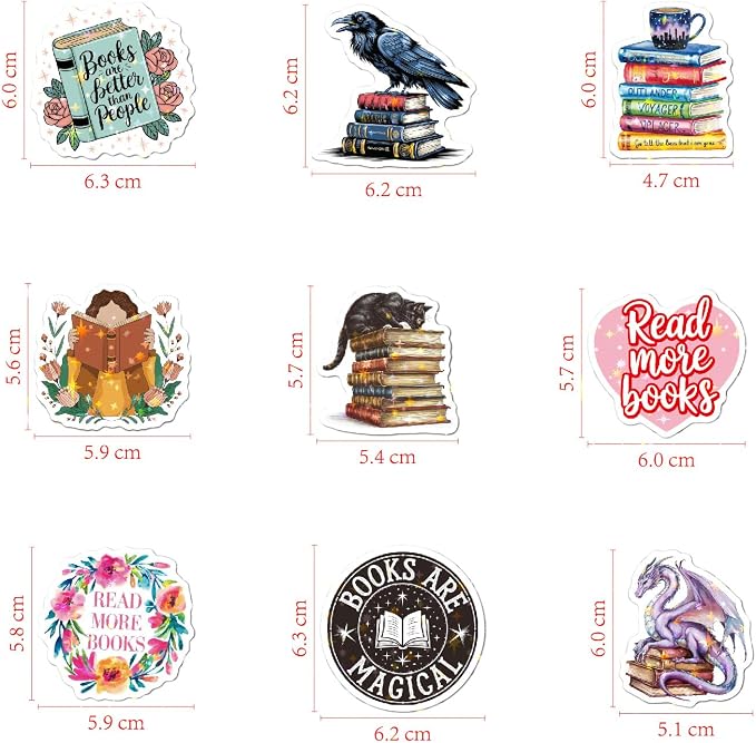 Glitter Reading Stickers for Bookish Adults, Reading Rewards for Students - Image 7