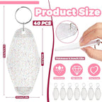 LOTMER 20/30/40/80 PCS Hotel Keychain Blank - Image 2