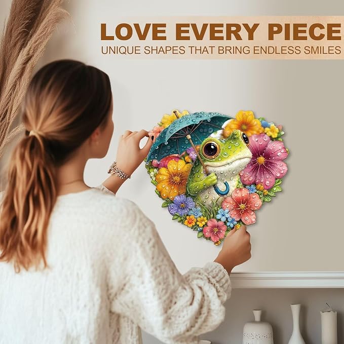 Rainy Bloom Frogs Puzzles Adults Gifts - Image 6