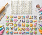65-Pack Dog Theme Reusable Stencils, 3x3 Inch Painting Templates - Image 4