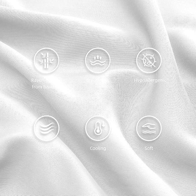Queen Pillowcases, Cooling Viscose from Bamboo Pillow Covers - Image 5