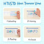 HTVSTD Ocean Summer Heat Transfer Vinyl 8Sheets 12×10in Iron on Vinyl | Sea - Image 3