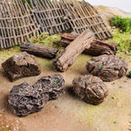 7pcs Diorama Supplies Fake Rocks, Artificial Garden Figurines Tree Stump - Image 7