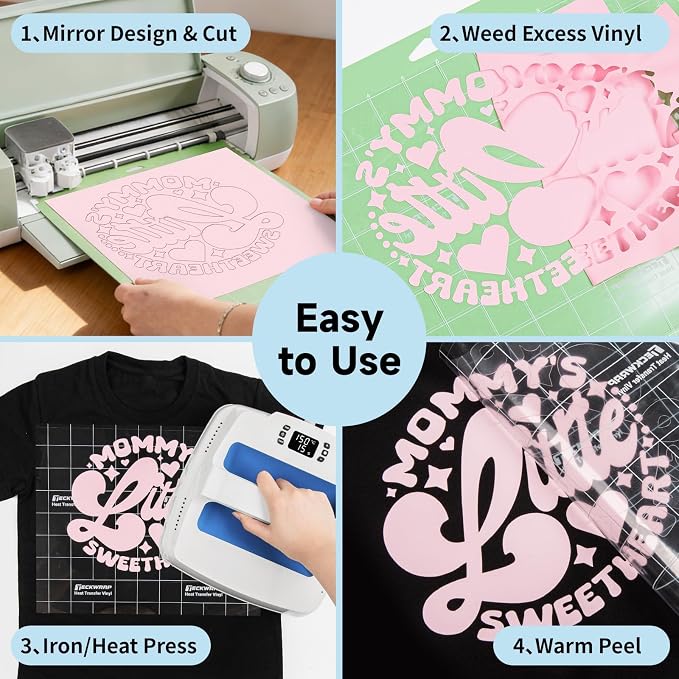 TECKWRAP Heat Transfer Vinyl for T-Shirts, 50+ Washes, REACH Certified & Dryer - Image 8