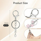 sunla 20pcs Silver Keychain Making Kit - Image 2