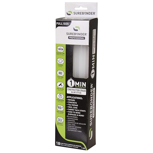 Surebonder Construction Professional Grade Adhesive Hot Melt Glue Sticks by Surebonder