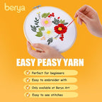 BERYA Embroidery Kit for Beginners, Flowers and Leaves Embroidery Practice Kit - Image 6