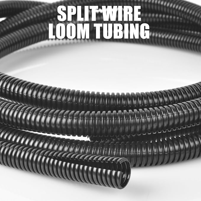 3/8 Inch Wire Loom Split Tubing - 25 ft Cord Protector Electric Wires Covers - Image 3