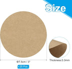PATIKIL 3inch Circle Card Stock, Kraft Color - Image 2