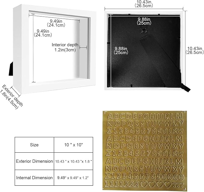 10x10 Shadow Box Frame Display Case - Image 2