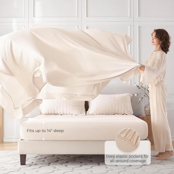 MUXHOMO 5 Pieces Twin XL Comforter Set, Seersucker Bed in a Bag Twin XL Size - Image 3