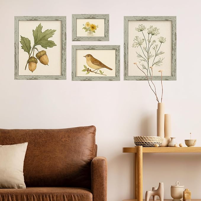 puthiac 4x6 Rustic Farmhouse Picture Frame, Taupe Grey, 1 Pack | Distressed MDF - Image 8