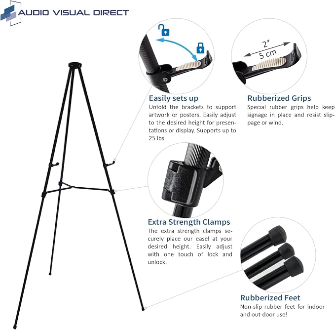 Lightweight Aluminum Telescoping Display Easel, 70 Inches - Image 4