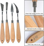 FOCCTS 13 Pcs Palette Knife Set, Stainless Steel Spatula Knives, Wooden Handle - Image 6