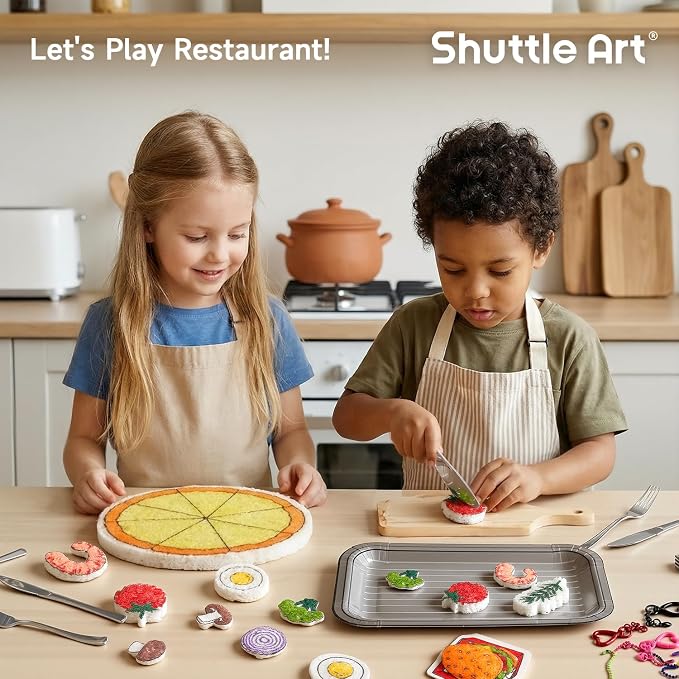 Shuttle Art 104 Pcs Magic Foam Texture Painting Kit Food Series: 34 Food Foam - Image 5