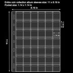42 Pocket Coin Pages for Collectors, 10 Sheets Coins Sleeves Coin Holders Stamp - Image 3