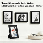 RPJC 5x7 Picture Frames Made of Solid Wood High Definition Glass - Image 2