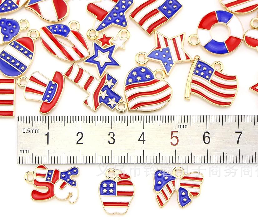 Bulk Gold Enamel Charms for Jewelry Making, Colorful Metal Charms Pendant for - Image 5
