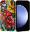 Case for Samsung Galaxy S24 FE Case, Vintage Floral Girly Design Hybrid Dual by Kapadiy