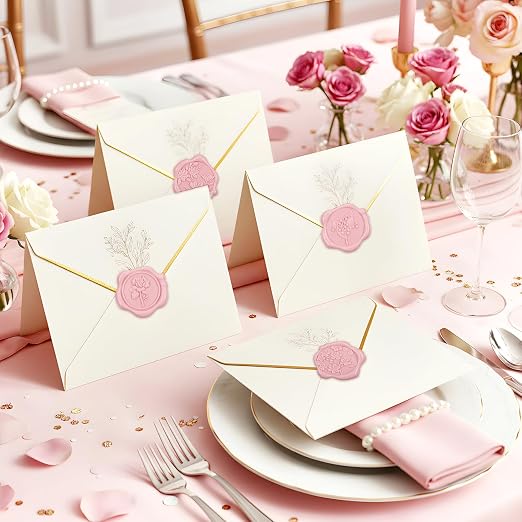 60Pcs Wax Seal Stickers, Wedding Invitation Envelope Seal Stickers Adhesive - Image 5