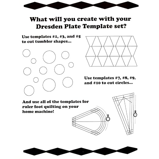 Acrylic Quilting Template Ruler, Design Plate, Patchwork Templates - Image 6