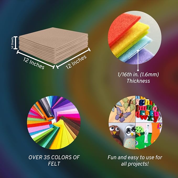 FabricLA Acrylic Felt Sheets for Crafts - Image 3