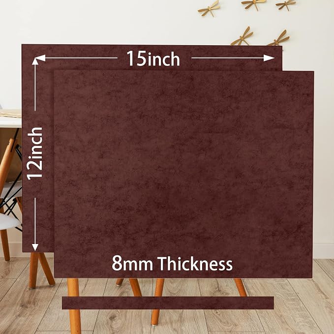 8 MM Thick Felt Furniture Pads, 15’’ x 12’’ Brown Felt Pads - Image 2