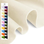 Ivory Soft Felt Fabric Sheet, 1.6mm Thick by Grainear