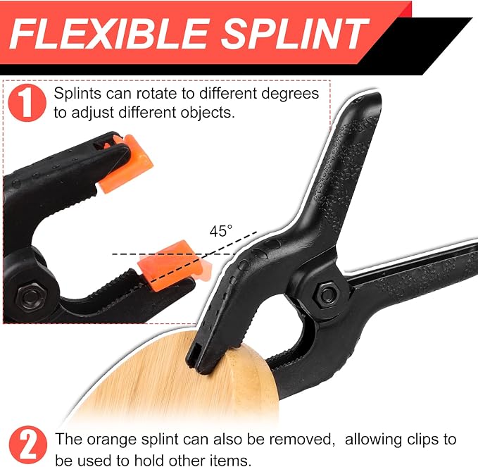 4 Pack Spring Clamps, 6inch Plastic Clips, Backdrop Clips, Big Clamps Heavy Duty - Image 4