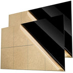 Juexica 2 Pcs 24'' x 36'' Black Acrylic Sheet 1/8'' Thick Cast Acrylic Sheet by Juexica
